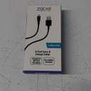 Zgear DC-APP8PMB6M-BC Cable, Nylon Fiber, Black/Chrome, 6 ft L