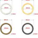 40pcs 4 Sizes O Rings Welded Strong Metal Heavy Duty Round Ring for Pet Collars Buckle Belts Strap Webbing Sewing