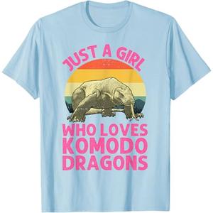Cool Komodo Dragon Art For Girls Women Komodo Dragon Lover T-Shirt Size M