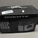 OVENTE Electric Deep Fryer 2 Liter Capacity, 1500 Watt Lid with Viewing Window and Odor Filter, Adjustable Temperature, Removable Frying Basket and Easy to Clean Stainless Steel Body, Silver FDM2201BR