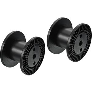 PATIKIL 6.3 Inch Empty Spool, 2 Pack Plastic Ribbon Spools Wire Weaving Bobbins Empty Thread Chain Tape for Embroidery Thread Yarn Ribbon Crafts Sewing, Black