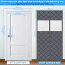 Visible Magnetic Thermal Insulated Door Curtain, Fit 36 x 80 Door Cover Curtain with Window, Magnetic Winter Door Curtain Sound Proof Curtain for Doorway Weatherproof Thermal Door Curtains
