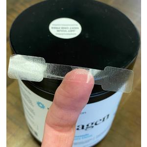 Clear Blank Tamper Evident Labels, 0.5 x 2.75 Inch 500 Total Clear Stickers - Tamper Proof Stickers, Ideal for Food Delivery, Food Packaging, Envelope Seals, Product Protection