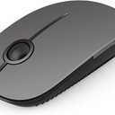 VssoPlor Wireless Mouse, 2.4G Slim Portable Computer Mice with Nano Receiver Quiet Silent Optical Laptop Mouse for Notebook, PC, Laptop, ComputerBlack and Gray