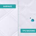Yoofoss Waterproof Bassinet Mattress Pad Cover 2 Pack Fit for Hourglass/Oval Bassinet Mattress, Baby Bassinet Mattress Protector for Boys and Girls 32X16in White