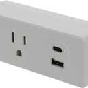 Prime PBUC013 2-Outlet Wall Tap with USB-A and USB-C Chargers