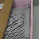 AIPERRO Stainless Steel Litter Box | XL Enclosed Cat Litter Box with Lid for Big Cats | High Sided, Anti-Urine Leakage | Non-Stick Bottom & Includes Litter Mat & Metal Scoop | Cute Pink, Size: X-Large