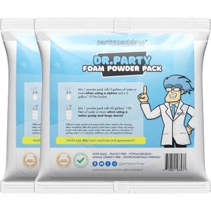Foam Powder Pack of 2, Makes up to 240 Gallons of Foam Party Fun for Foam Machines by Dr. Party