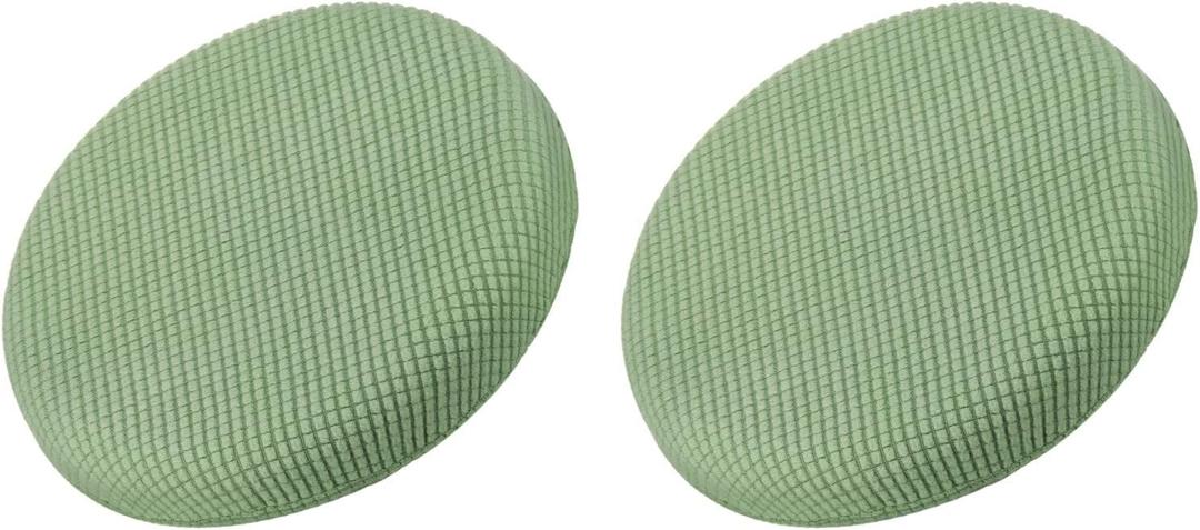 uxcell 2pcs Upgraded Round Bar Stool Covers, Round Chair Covers Dia.12-14", for Bar Stool Slipcovers Matcha