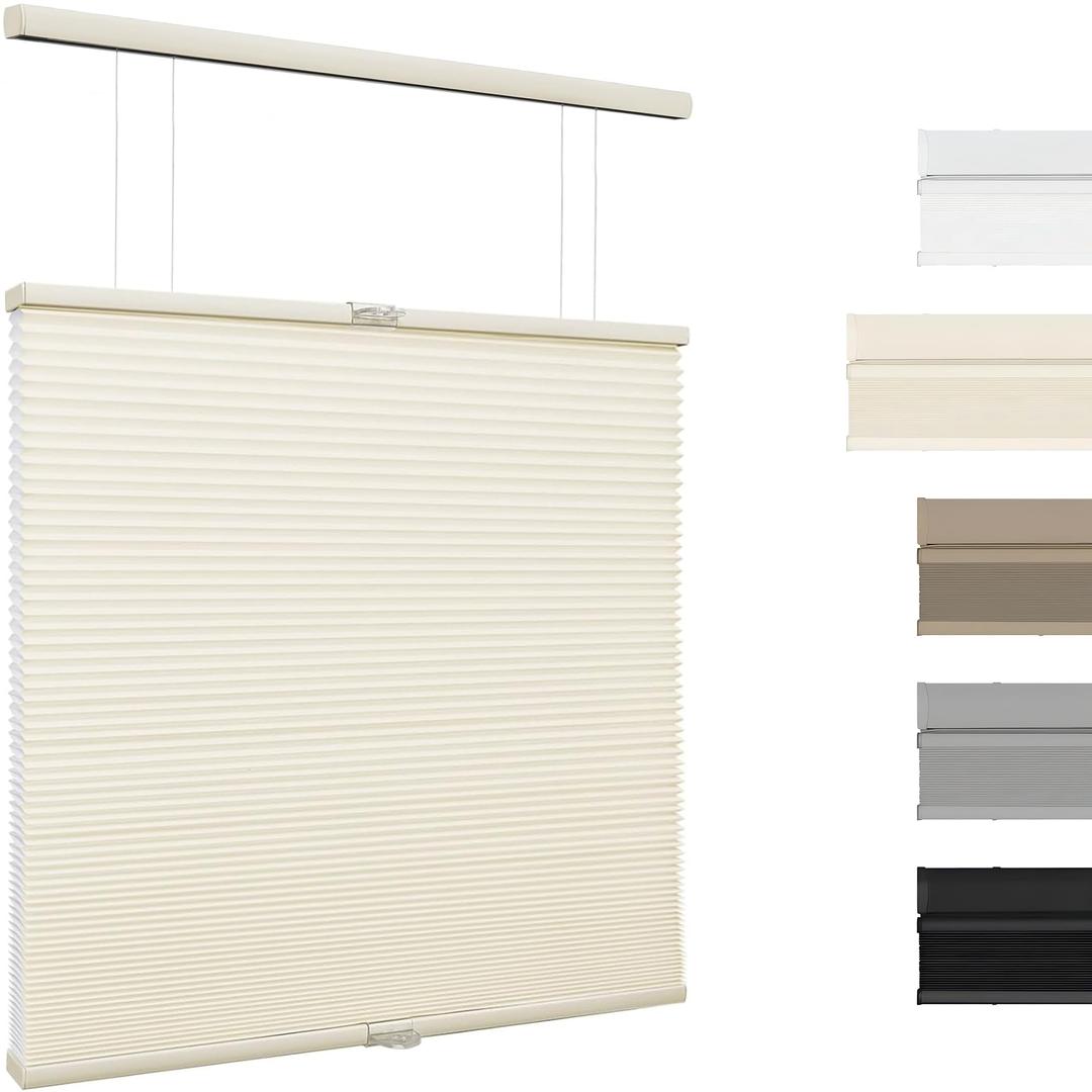 Custom Color-Matched 1.5" Top Down Bottom Up Cellular Shades for Indoor Windows & Doors, Cordless Privacy Top Down Bottom Up Cellular Shade, Insulated Honeycomb Blinds, Noise Reduced Honeycomb Blinds