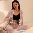 NCVI Double Electric Breast Pump 8122, Portable Milk Breastfeeding Pump with 4 Modes 9 Levels, Hospital-Grade Suction 280mmHg with 17/19/21/24mm Flanges for Home, Office and Travel, USB Rechargeable