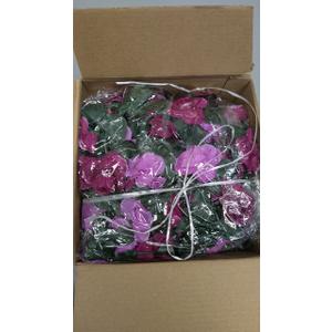 12 Pcs 100 ft Flower Garland Artificial Rose Vine with Green Leaves Hanging Artificial Flower Vines Ivy Garlands Wall Garden Decor for Room Wedding Birthday Arch Decor(Purple)