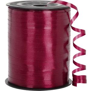 Burgundy Red Curling Ribbon - 500 Yards, Perfect for Gift Wrapping, Balloons, Valentine's Day, Christmas, Birthdays