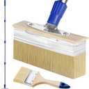 7" Deck Stain Brush Applicator with 60" Long Handle, 3" Paint Brush Included for Woodstains, Oils, Decking, Decking Stains, Deck Coatings, Fence Wall Furniture Paints