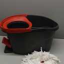 O-Cedar EasyWring Microfiber Spin Mop, Bucket Floor Cleaning System, Red, Gray, Standard
