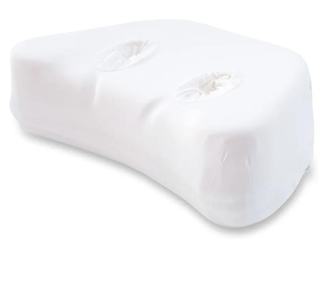 Side Sleeping Pillow | Height Adjustable | Ear Pain Relief | CPAP Pillow | Wrinkle Prevention | TMJ | Advanced Memory Foam with Soft Cover (Soft)