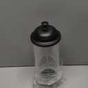 Mevtok Straw Holder for Standard Size Drinking Straws, Acrylic Plastic Straw Dispenser for Counter with Lid Black(Straws Not Include)