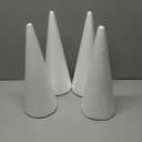 Juvale Foam Cone Pack - 4-Pack, 4.5 x 13.5 in, White - Cone-Shaped Floral Foam - DIY Craft Projects, Craft Supplies & Floral Arrangements
