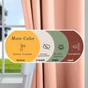 Mrs.Naturall Blush Pink Curtains 42x54 Inch Length for Living Room 2 Panels Blackout Room Darkening Curtain for Bedroom