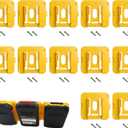 12 Pack Battery Pack Holders Compatible with Dewalt 20V and 60V Battery, Heavy-Duty ABS Wall Organizer Rack with Screws Battery Pack Mount for Garage, Workshop, Job Site