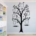 JEPART Family Photo Tree Wall Decor Wall Decals Stickers Living Room Home Decal Bed Baby Room Wall Decals, Memory Tree and Birds, Wall Stickers(H78 xW50,Black)