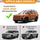 300lbs Lockable Roof Rack Cross Bars Compatible with 2024 2025 2026 Hyundai Santa Fe & Santa Fe Hybrid with Raised Side Rails (Not for SE), Aluminum Heavy Duty Crossbar Luggage Accessories