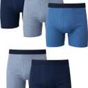 Hanes Ultimate Men's Tagless Boxer Briefs, 5-Pack (Large)