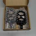 CNC Wide Foot Pegs 360 Roating MX Chopper Bobber Style for harley Dyna Sportster Fatboy Iron 883,Black