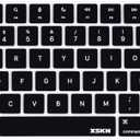 XSKN Spanish Black EU Version Silicone Keyboard Cover for 2022 2023 2024 2025 MacBook Air 13.6 15.3 inch M2 M3 M4 Chip with Touch ID A2681 A3113 A3240 A2941 A3114 A3241 NOT for 13.3 INCH