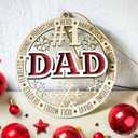 #1 Dad Wooden Christmas Ornament  Best Dad Ever 2024, Fathers Day Tree Dcor, Hero Ornament