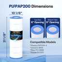 POOLPURE PAP200 Pool Filter Replaces Pentair Clean and Clear 200, CC200, Unicel C-9419, Ultral-C5, PP-C5, Filbur FC-0688, R173217, 59054400, Aladdin 29902, Baleen AK-8005, 200 sq.ft Cartridge, 1 Pack