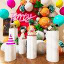 Cylinder Stands for Party for Wedding & Birthday Decor Round Pedestal Party Plinth, Cylinder Pedestal Stand, Elegant Event Display Stand, Versatile Decorative Pillar (5 pieces)