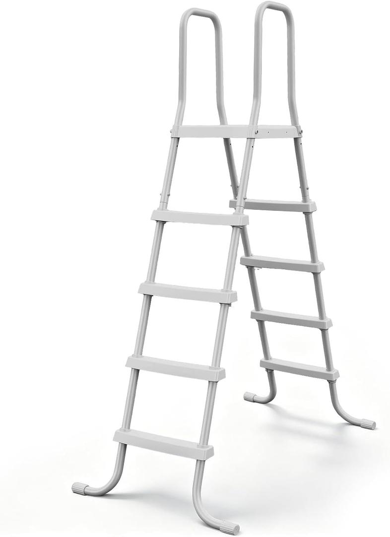 Above Ground Pool Ladder, 52'' Pool Ladder, Swimming Pool Frame Ladder, 4-Steps, Suitable for Pools up to 52 inches deep Above Ground, Anti-Slip Feet &Wide Steps