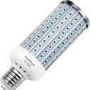 FanNicoo LED Corn Light Bulb 500W Equivalent 60W 5500Lumen 6500k E39 Mogul Base LED Corn Bulb Large Area Cool Daylight White Corn Lamp for Indoor Outdoor Garage Warehouse Factory Workshop
