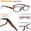 NORPERWIS 6 Pack Ladies Reading Glasses for Women Blue Light Blocking Spring Hinge Fashion Eyeglasses Readers for Women (Mix Color -4, 1.25, multiplier_x)