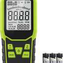 Carbon Monoxide Detectors, Portable CO Detector with Audible & Visual Alarm, 2.4-in Backlit Screen 0-1000PPM Travel CO Gas Meter for Home, Industrial and Outdoor (Includes Battery x3) (Green)