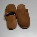 VeraCosy Men's Corduroy Scuff Slippers Soft Comfy Memory Foam Non-slip Indoor House Shoes Sugar Almond, 10 US