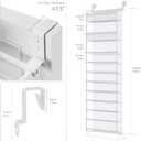 Whitmor 27 Pair Over The Door Shoe Organizer, 11 Tier Hanging Shoe Organizer, Heavy Duty Metal & Mesh Shoe Holder, Hanging Shoe Rack for Closet Organizer & Storage,74.8"L x 21.7"W x 7.5"H, White