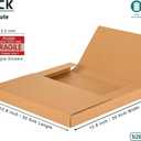 Vinyl Record Mailers, 12.8"L x 12.8"W x 1"D Kraft Corrugated Cardboard LP Shipping Boxes for Mailing Packaging Moving Storage, with Fragile Stickers, Brown, 15 Pack