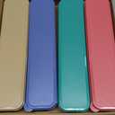 4 Pack Portable Travel Tableware Storage Box Case for Cutlery Kit (Blue Green Beige Pink)