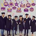 3 x 20 Pack Graduation Party Decorations 2026 - Congrats Grad Hanging Decor, Purple Gold Glittery Graduations Hanging Swirls Ceiling Streamers Ornaments for Class of 2026 Graduation Decorations Favors