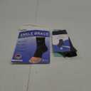 Flat Knitting Ankle Brace For Women&Men, 7-Zone Dynamic Compression Sleeve w/Flex Strap,Foot Support For Sports, Sprained Ankle, Achilles Tendonitis, Plantar Fasciitis Relief(Pack of1)M, Black