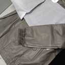 Casly Lamiit Women's Faux Leather Jacket Oversized Winter Stand Collar Double Zipper Casual Motorcycle Bomber Coat Outwear, XXL