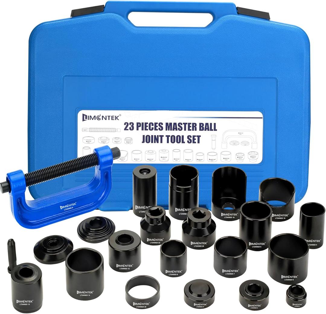 23Pcs Ball Joint Press Kit, Heavy Duty Master Ball Joint Removal Tool, U Joints and Brake Pins, Compatible with 2WD and 4WD Vehicles (Blue)