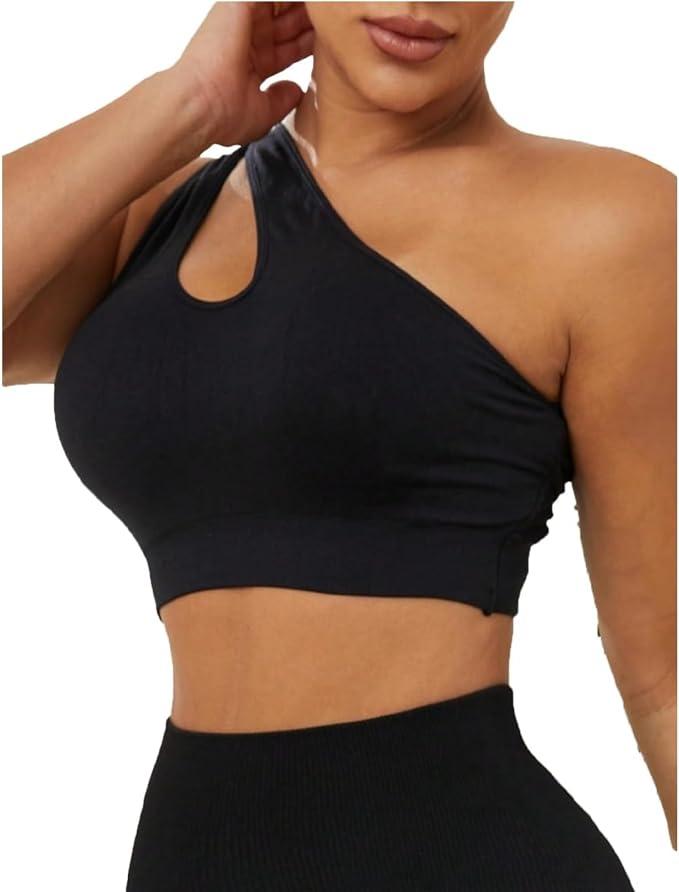 Women's Sports-Bras Yoga Breathable Mesh Shockproof Running Tank Sexy Comfort (Black,X-Large)