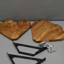 Woodensure Brill Live Edge Wood Corner Shelf Wall Mount, Set of 2 Solid Acacia Wood, Corner Shelves with Brackets, Smooth- Durable - Attractive Shelves for Bedroom Living Room Bathroom Kitchen