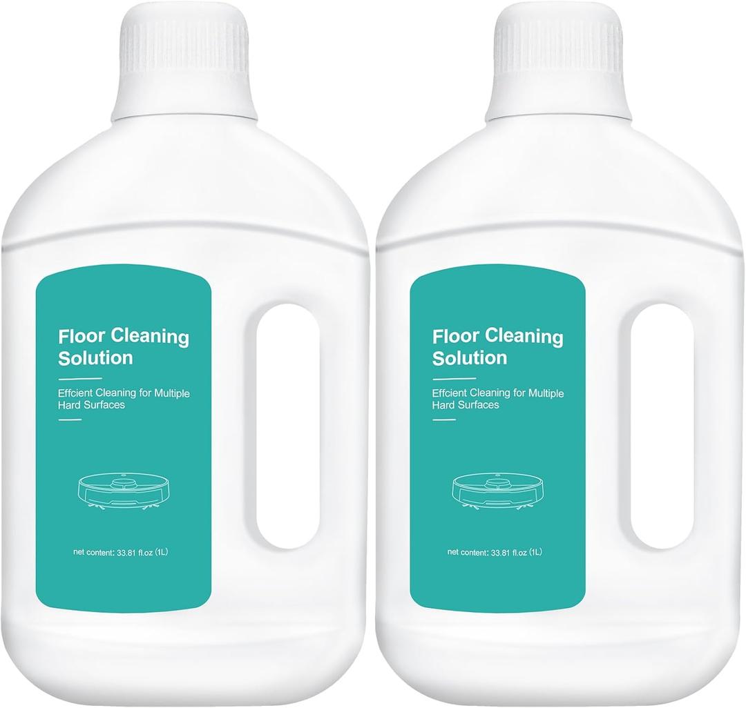 2pcs Floor Cleaning Solution Compatible with Dreame Cleaning Solution, for All Robot Vacuums & Wireless Wet/Dry Mops, Multi-Surface Detergent Refill for Hardwood, Tile & Laminate – Residue & Streak Free