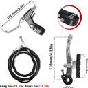 Gashwer Complete Bike Brakes Set, Universal Bike Front and Rear MTB Brake, Inner and Outer Callipers Cables Lever Kit with Multi-Tool Wrenches Silver