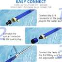 Buyplus Jet Nozzle High Pressure Hose Nozzle, 2-in-1 High Pressure Power Washer for House, Jet Nozzle for Garden Hose Power Washer Wand with 3 Different Tips, Quick Connectors and Gloves, 18 Inch Blue