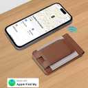 TopMade for MagSafe Wallet Stand with Money Clip, Works with Apple Find My, Magnetic Wallet for iPhone 17/16/15/14/13/12 Series, for iPhone Wallet with Finder Tracker, Brown(Gray Elastic Band)